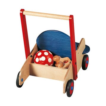 Haba loopwagen houten duwwagen rood van €149,99 voor €134,99, Ophalen of Verzenden, Nieuw