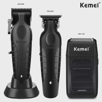 Kemei KM-2296 Professionele Draadloze Baard- en Haartrimmer, Verzenden, Nieuw