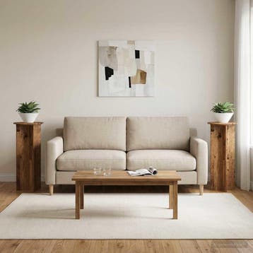 vidaXL Plantenstandaard 2 st Oud hout Ø40 x 100 cm Bewerkt, Verzenden, Nieuw