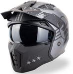 VINZ Shikoku Street Fighter Helm met Zonnevizier | Jethelm m, Verzenden, Nieuw, ECE 22.06