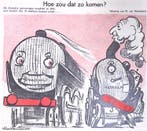 Spotprent over spoorwegen in Zweden en Nederland (Lithos), Verzenden