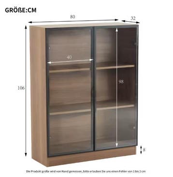 Zwarte Glazen Vitrinekast met LED – Moderne Displaykast, Huis en Inrichting, Kasten | Vitrinekasten, Verzenden, Nieuw