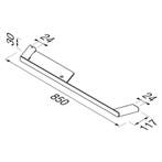Handdoekrek Met Planchet Geesa Shift Chroom met Transparant, Ophalen of Verzenden, Nieuw
