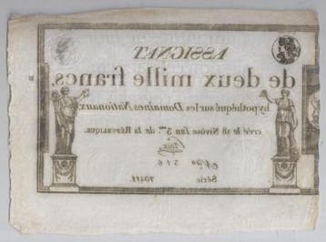 France Assignat Über 2 000 Francs 07/01/1795 Nationale Do.., Verzenden