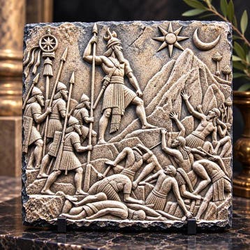 De overwinning van Naram-Sin, circa 2250 v.Chr. - Verheven
