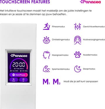2dekans | Panacea - ATP Pro 1500 Roodlichttherapie Paneel -, Ophalen of Verzenden, Zo goed als nieuw