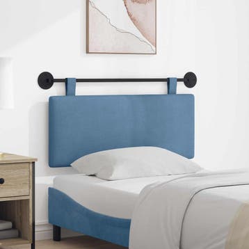 vidaXL Hangend hoofdbord Katoen Stof, Verzenden, Nieuw, Blauw