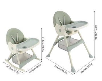 3-in-1 Baby Eetstoel met Wielen en Afneembaar Blad, Verzenden, Nieuw