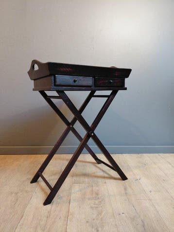 Bijzettafel - Hout - Butlertray met lades
