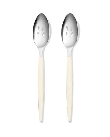 HEMA Tapaslepels met gaatje rvs - 2 stuks, Huis en Inrichting, Keuken | Bestek, Verzenden, Nieuw