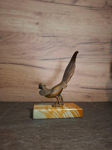 Beeldje - Elegancka ozdoba gabinetowa - Gepatineerd brons