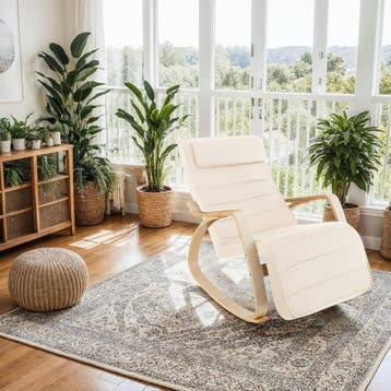 Schommelstoel Onda - beige, Huis en Inrichting, Stoelen, Verzenden, Nieuw