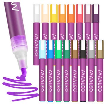 Maaleo Acrylmarkers set 16 kleuren met 8 ml acrylverf, ca..., Hobby en Vrije tijd, Schilderen, Ophalen of Verzenden, Nieuw