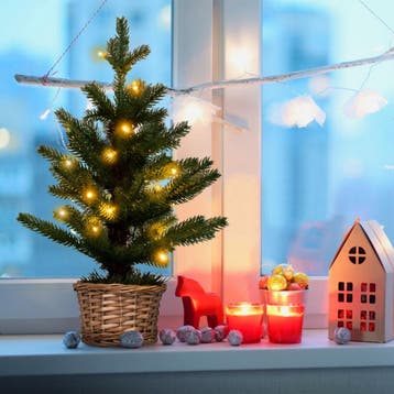 2dekans | Coast Verlichte Kunstmatige Minikerstboom in Pot –, Ophalen of Verzenden, Zo goed als nieuw