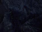 Langharig bont stof – Marineblauw, Blauw, 120 cm of meer, Ophalen of Verzenden, Polyester