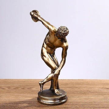 Decoratief ornament - Nordic Style Discus Athlete Statue –, Antiek en Kunst