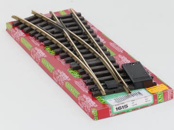 LGB 16150 Elektr.Weiche,links.R3,22.5Grad (Messing, Wissel), Gebruikt, Rails, Ophalen of Verzenden, LGB
