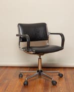 Bureaustoel - Metaal, Leder - Bureaustoel, draaibaar met