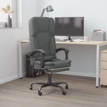 vidaXL Massage Relaxfauteuil voor op kantoor donkergrijs, Verzenden, Nieuw