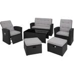 Wicker zitgroep Bari - zwart, Verzenden, Nieuw