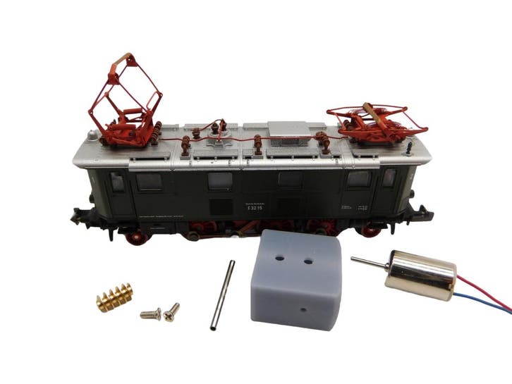 micromotor NF053G motor ombouwset voor Fleischmann E 32, SJ, Hobby en Vrije tijd, Modeltreinen | N-Spoor, Gelijkstroom, Overige typen
