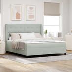 vidaXL Boxspringbed met matras Lichtgrijs 200 x 180 cm, Huis en Inrichting, Slaapkamer | Bedden, Verzenden, Nieuw, Stof