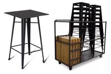 Supercombi | 12x Statafel Hamburg + trolley | Kleur blad:  |, Huis en Inrichting, Tafelonderdelen, Ophalen of Verzenden, Nieuw