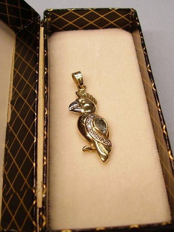 Zonder minimumprijs - Hanger - 8 karaat Geel goud - 0.37ct.