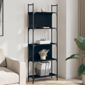 vidaXL Boekenkast 5-laags 60,5x24x166,5 cm bewerkt hout, Minder dan 50 cm, Verzenden, Nieuw, 150 tot 200 cm