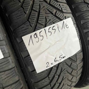 2 x Medalion 195-55-16 Winterbanden 6,5mm, Gebruikt, 16 inch, Band(en), Personenwagen