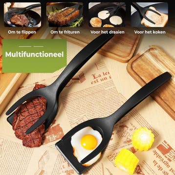 HI NATURE™ Multifunctionele Spatel Tang 2 in 1 -, Ophalen of Verzenden, Zo goed als nieuw