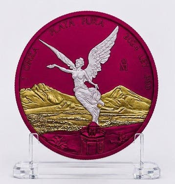 Mexico. 1 Onza 2024 Libertad “Space Pink Opal” – 1 oz Silver