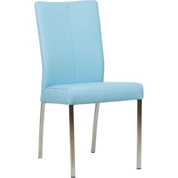 Leren eetkamerstoel Comfort - Toledo Sky Blue (lichtblauw), Ophalen of Verzenden, Nieuw, Leer, Modern
