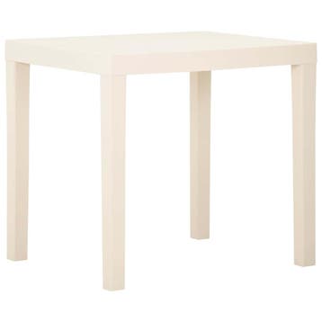 vidaXL Tuintafel 79x65x72 cm kunststof wit, Tuin en Terras, Tuintafels, Verzenden, Nieuw, Kunststof