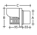 Enkelwandig RVS rookkanaal, horizontale wind- en regenkap,, Huis en Inrichting, Ophalen of Verzenden, Nieuw