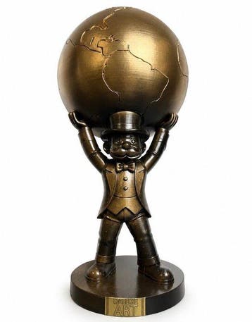 Daluxe Art - 1999 • XXL MONOPOLY WORLD (50cm), Antiek en Kunst