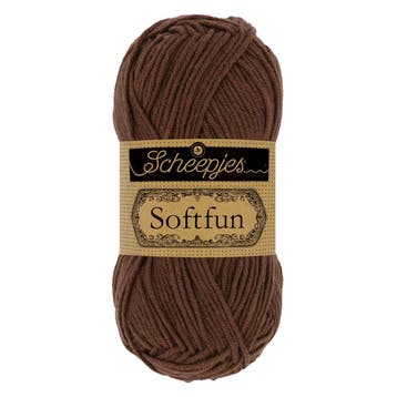 Scheepjes Softfun - 2491 Pecan - Haakgaren / Breigaren, Ophalen of Verzenden, Nieuw, Breien of Haken, Wol of Garen