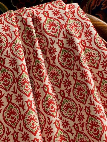 Dubbele breedte. Exclusieve bedrukt ottomaans weefsel.