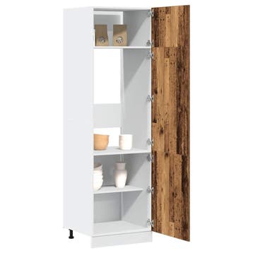 vidaXL Ombouwkast voor koelkast Lyon 60x57x207 cm bewerkt, Verzenden, Nieuw, Bruin