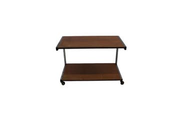 Vintage mid-century tv-meubel – houten bladen met verchroomd, Ophalen of Verzenden, Nieuw