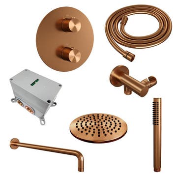 Brauer Copper Edition Thermostatische Regendoucheset Inbouw, Ophalen of Verzenden, Nieuw