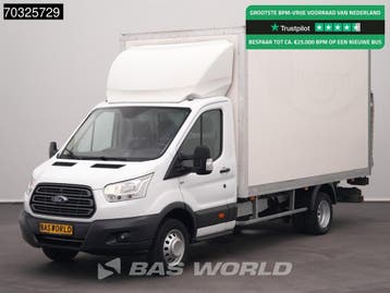 Ford Transit 170pk Laadklep Dubbellucht 170PK Bakwagen Airco, Stof, Gebruikt, Euro 6, Wit
