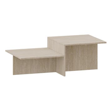 Salontafel Taniena 100x55x35 cm travertijn [en.casa], Huis en Inrichting, Tafels | Salontafels, Verzenden, Nieuw
