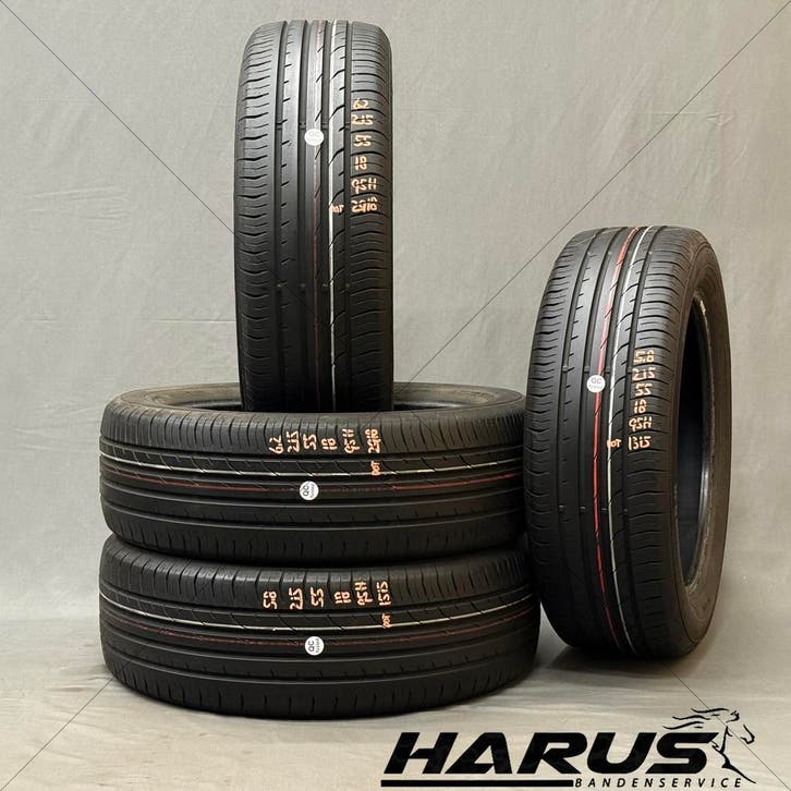 215/55/18 95H Continental zomerbanden 6,2/5,8mm profiel 4X, Auto-onderdelen, Banden en Velgen, 18 inch, Erkend duurzaam, Zomerbanden