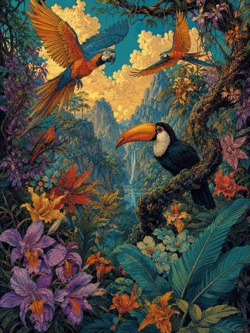 Shayer - The Tropical Choir of Freedom - XL - 60x80cm - 1/1