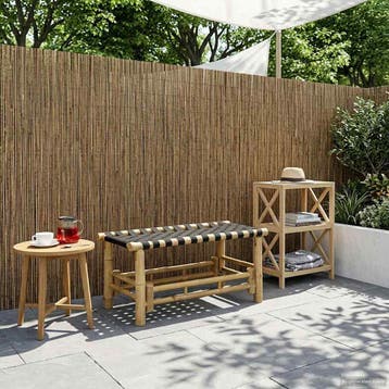 vidaXL Tuinbank 80 x 38 x 40 cm Bamboe Naturel Rechthoekig, Tuin en Terras, Tuinbanken, Verzenden, Nieuw, Hout