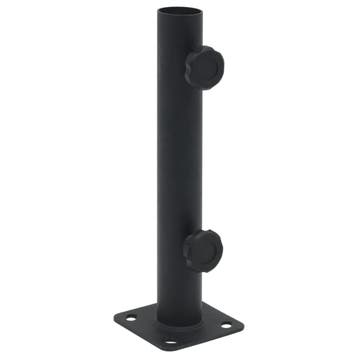 vidaXL Parasolvoet voor Ø32/34/38 mm stok staal matzwart, Tuin en Terras, Parasols, Verzenden, Nieuw, Parasolvoet