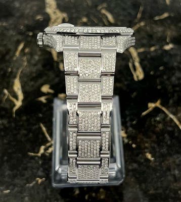 Rolex Datejust 41 - Silver- New 126300 - Iced Out - Diamonds, Staal, Polshorloge, Nieuw, Rolex