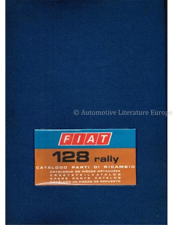 1971 FIAT 128 RALLY ONDERDELENHANDBOEK