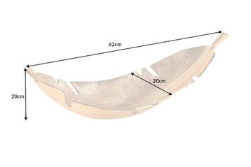 Design decoratieve kom GOUD BLAD 62cm bladgoud design metaal, Ophalen of Verzenden, Nieuw